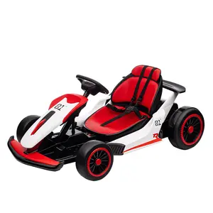 GARVEE Electric Drift Kart Car with Adjustable Seat, 24V 7Ah Battery, Dual 200W Motors, Speeds up to 8.1 MPH, LED Lights, Outdoor Ride-On Toy Suitable for Ages 6-12