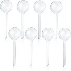 8 Pcs Clear Plant Watering Globes,Plastic Self Watering Bulbs Ball,Garden Water Device for Plant Indoor Outdoor(Small)