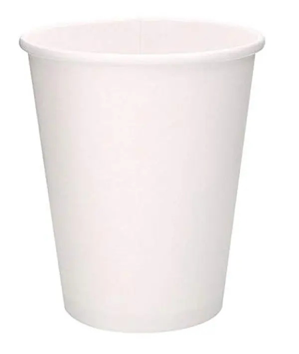 White Hot Drink Paper Cups 8 oz by EcoQuality - Disposable Coffee Cups, Recyclable, Compostable , Great for Office, Breakrooms, Restaurants, Coffee Shops, Tea Shops, Latte, Chai (100)