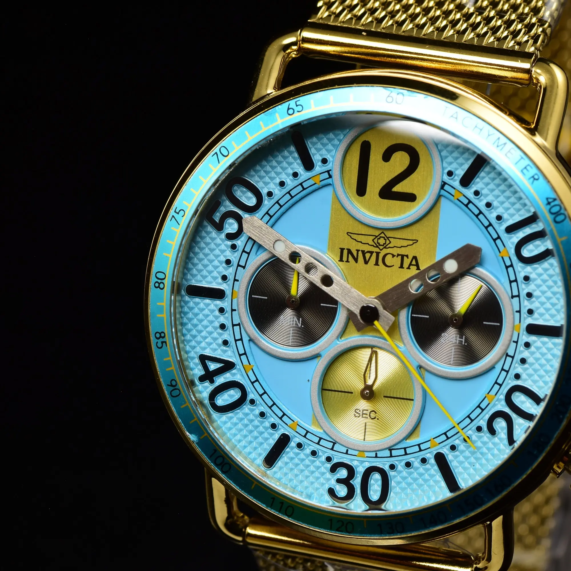Invicta Men's Speedway GEARSHIFT 44mm Chronograph LIGHT BLUE Dial