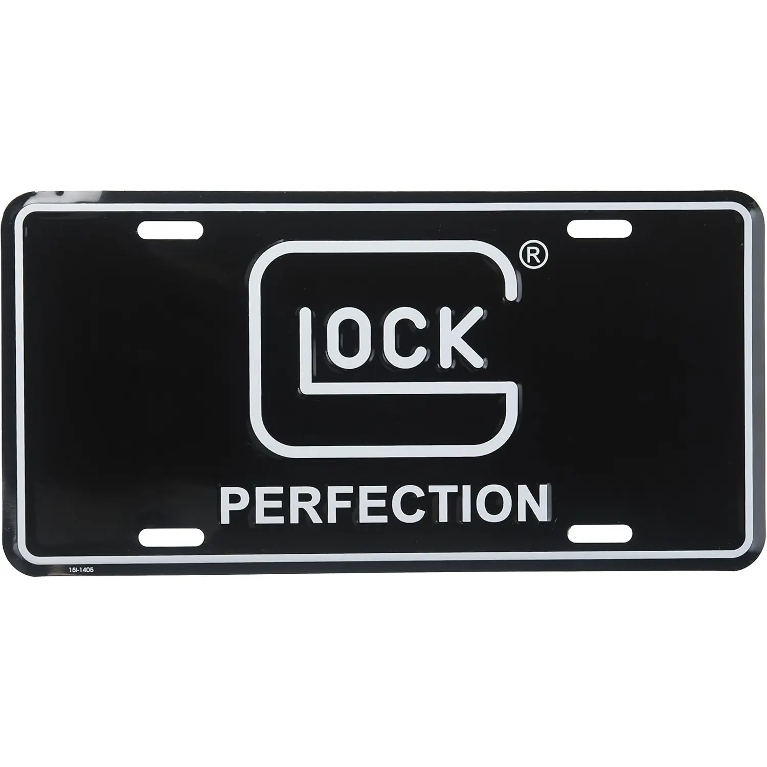 Black Glock Perfection License Plate