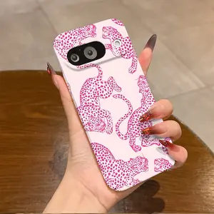 Luxury Hot Pink Leopards Phone Case Suitable For Google Pixel 10 9 9A 8 8A 7 7A Pro XL 5G Lens Protection Anti-Shock Hard PC Back Cover