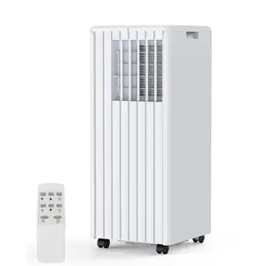 8000 BTU Portable Air Conditioner – Cools Up to 350 Sq. Ft Rooms, Easy Setup with Complete Window Kit & Remote Included, 24-Hour Timer, Sleep Mode, Quiet Operation, White.