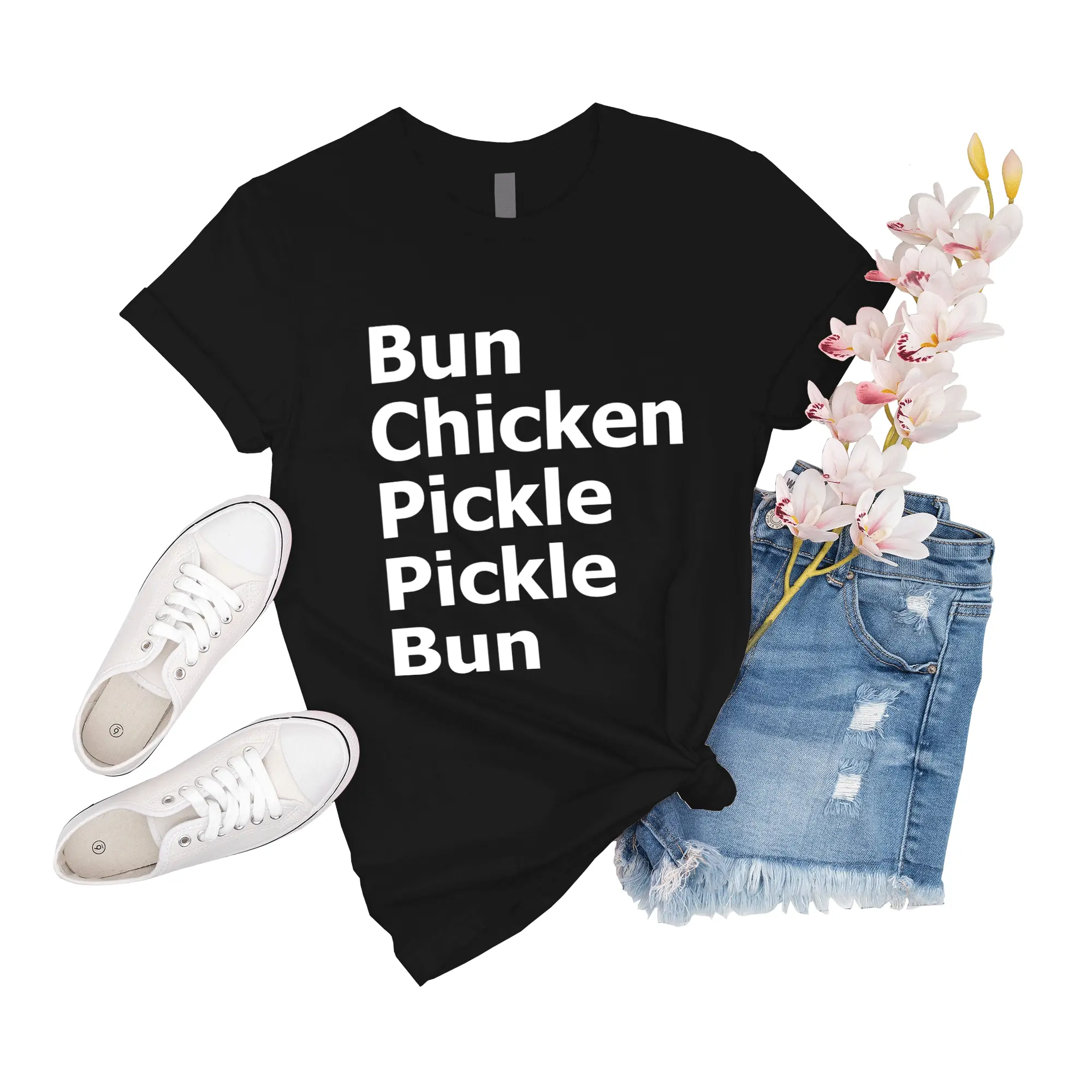 T-Shirt Unisex Chick Fil A Pimento Sandwich Bun Chicken Pickle Pickle Bun Chicken Sandwich Novelty Short Boy Friend Shirt