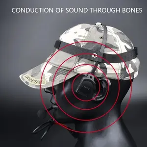 Civil Tactical Bone Conduction Earphone With Microphone Signal MH180-V Headset Airsoft Headphones Speaker lug PTT