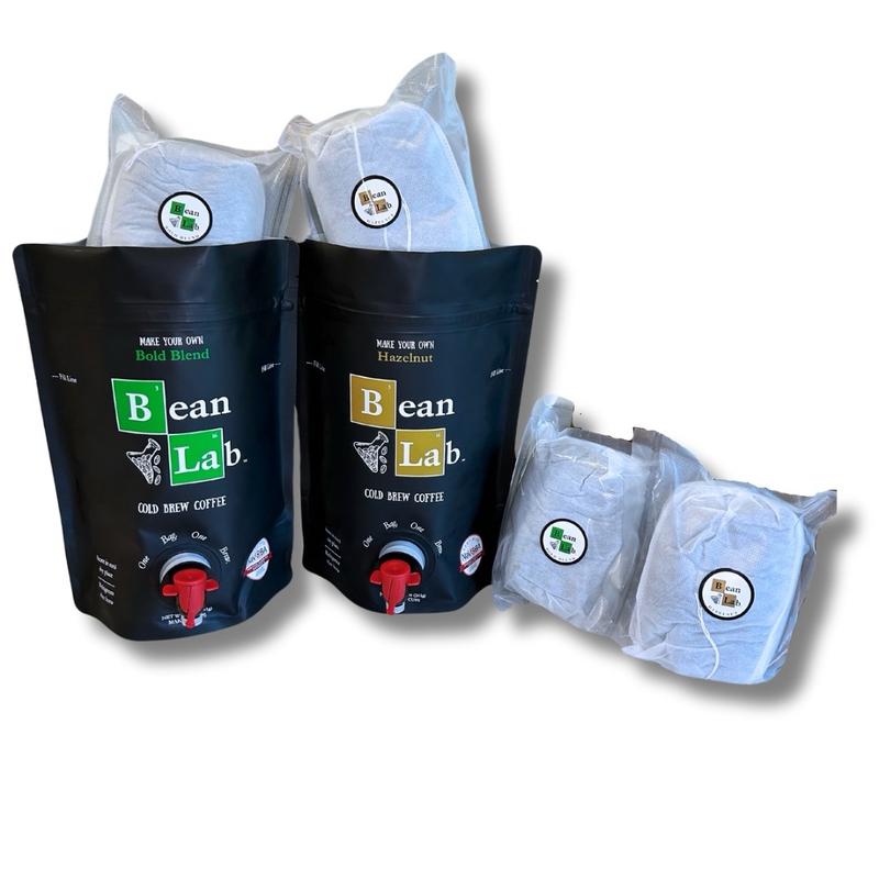 Monthly Cold Brew Kit - Hazelnut & Bold Flavors - Pouch Refills Included - Beverage, Coffee