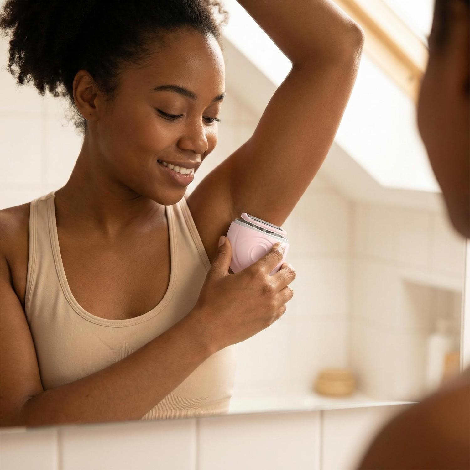 Portable Mini Women's 6 Blade Razor, Pivoting & Rotating Head Shaving Razor for Smooth Close Shave, Portable Hair Removal for Face Legs Full Body