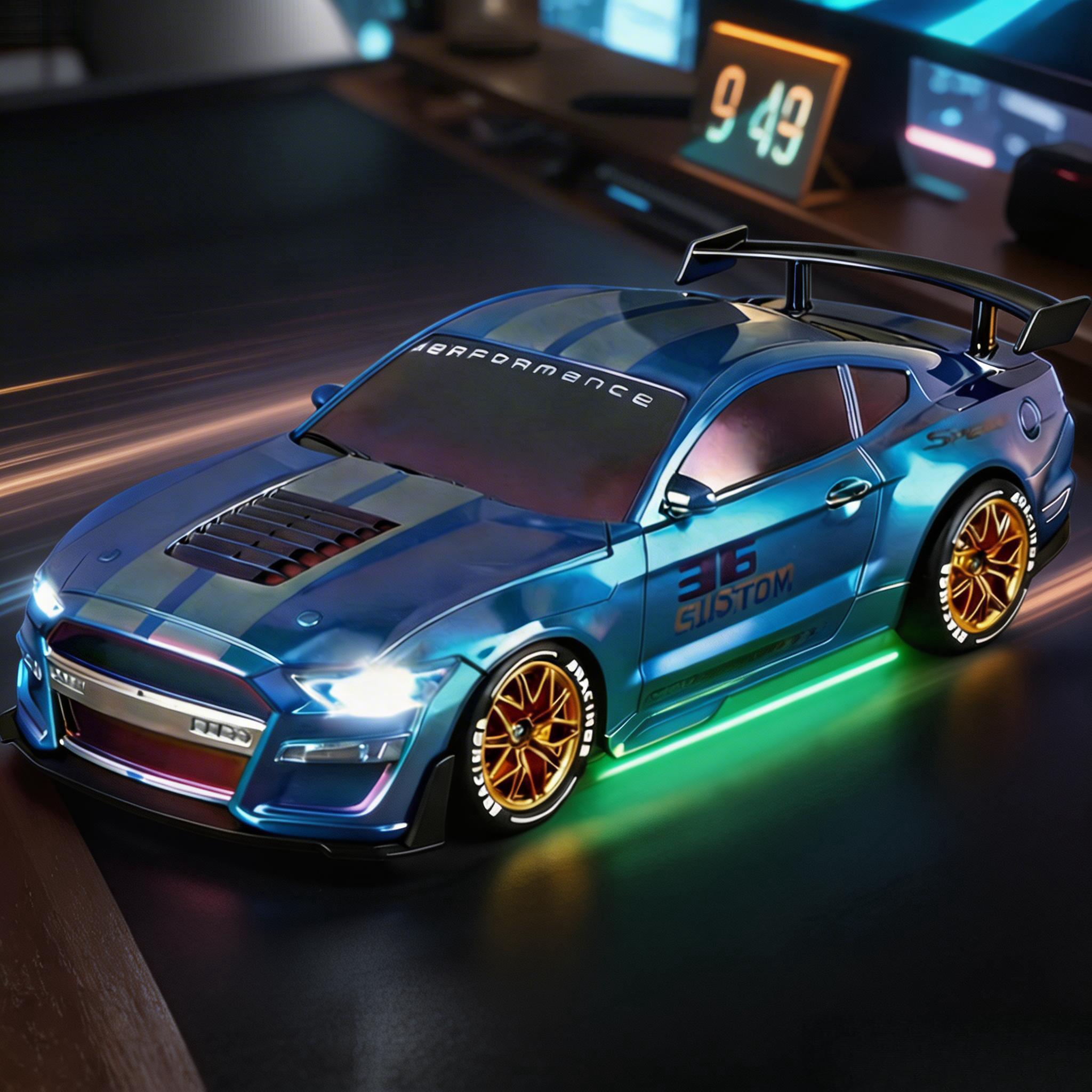 RC 4WD Remote Control Car 2.4G Full Scale High Speed Racing Toy for Kids Perfect for Outdoor Racing Indoor Play Birthday Gifts Holiday Presents and Collection