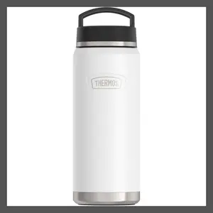 Thermos 40oz Stainless Steel Wide Mouth Hydration Water Bottle White