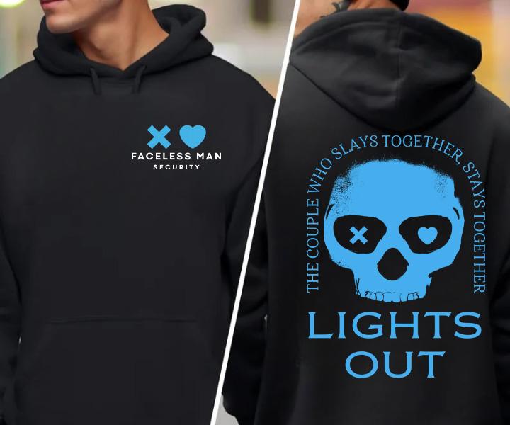 Lights Out Shirt Sweatshirt Hoodie, Navessa Allen Sweatshirt, Blue Skull Navessa Allen Book Sweater, Dark Romance Hoodie, Into Darkness Shirt