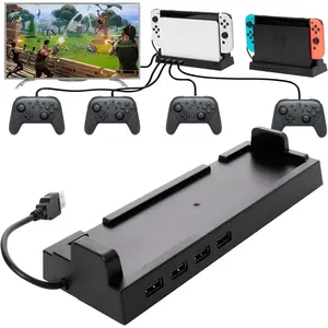 Switch Hub Dock, USB Hub for Nintendo Switch with 4 Output Ports (Does not work with keyboard and mouse)