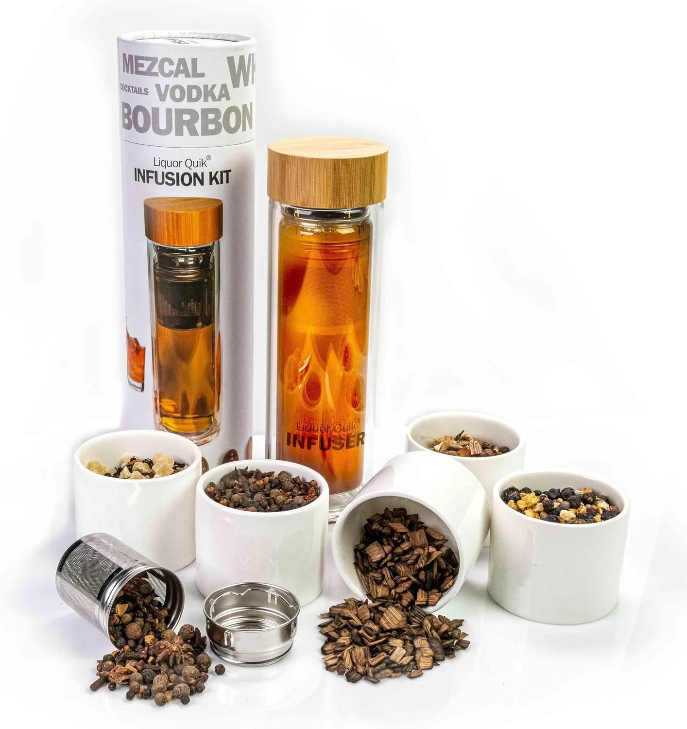 DIY Infusion Kit Complete w/ 450ml Glass Infuser Vessel & 5 Craft Infusing