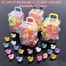 40pcs Mini Ducklings + 1pc Mini Suitcase, Cute Duck Design, Glow-In-The-Dark Decorative Ornaments, Resin Animal Figurines, Creative Home & Office Décor, Holiday Gifts, Decoration Items