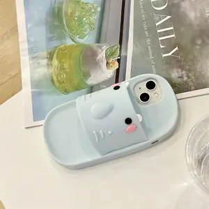 Funny 3D Cartoon Duck Flip-Flop Silicone Phone Case For iPhone 17 16 15 14 13 12 Pro Max Plus Cover