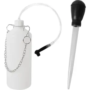 0.8L  Bleeder Vacuum Pump Kit,Fluid Extractor,Master Cylinder Bleeder Kit One Person, Bleeder Bottle with 24 inch Hose and Rubber Connector,for Automotive,,Trailer Tools