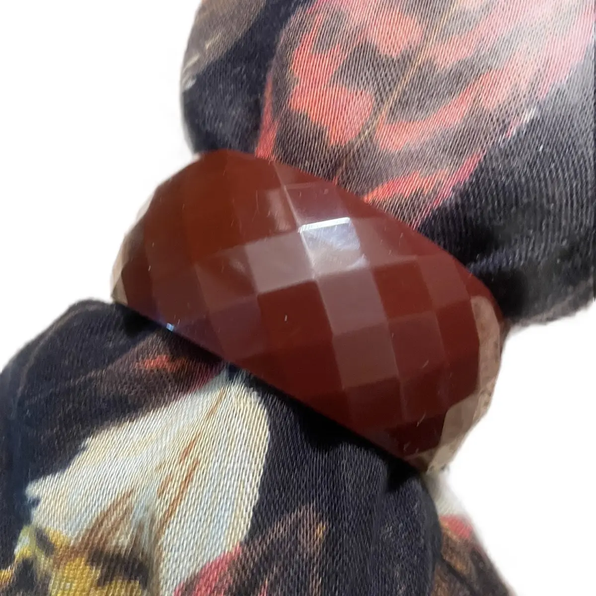 Vintage Chocolate Faceted Bakelite Bangle for Women