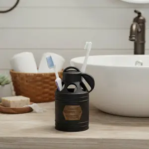 Antique Milk Can Resin Toothbrush Holder