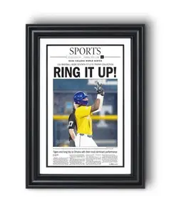 2023 LSU Tigers “Ring it Up!” College World Series Champions Commemorative Newsp Poster Print - NO FRAME