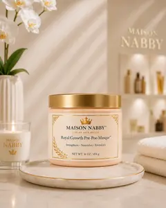 MAISON NABBY Royal Growth Pre-Poo Masque – Pre-Shampoo Hair Treatment for Dry & Damaged Hair – Strengthening & Nourishing Hair Mask – 16 OZ
