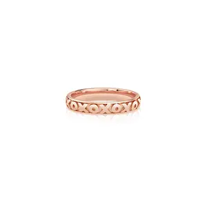 Circle XOXO Round Rose Gold Plated Girl's Rings Earth2Jane Size 5