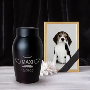 Personalized Cremation Keepsake Pet Ashes Urn Waterproof with Airtight Closure Customized Text Engraving Vase Memorial Dog Cat Funeral Decorative