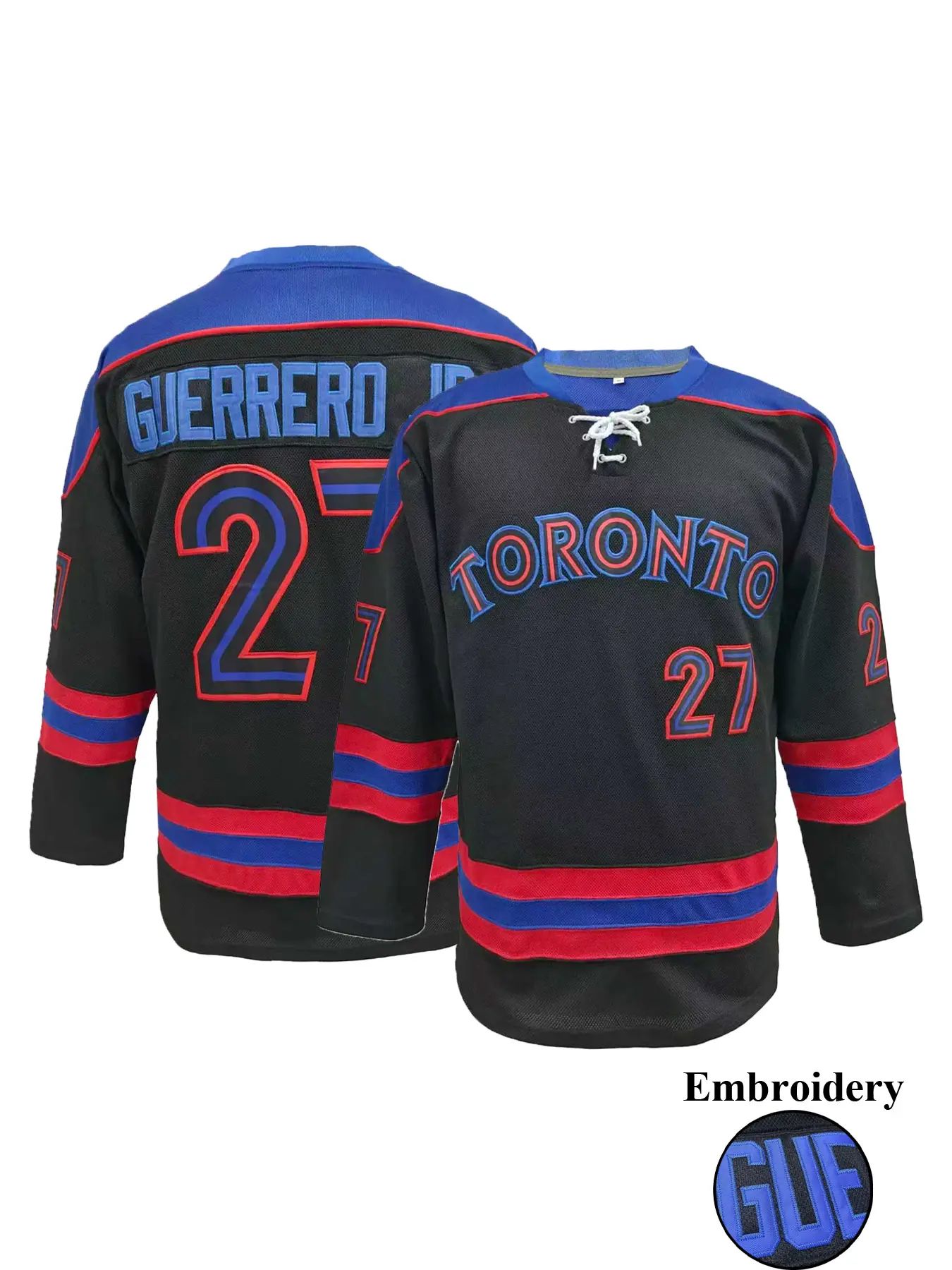 Men's #27 TORONTO Hockey Jersey,Embroidered V-Neck Pullover, Loose Fit Breathable Top for Outdoor Sports, Unisex All Season Wear
