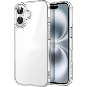 Phone Case for iPhone 16 Plus 6.7-Inch,  Non-Yellowing Shockproof Phone Bumper Cover,[Hard Plastic & Soft Silicone Bumper] Acrylic Non Yellowing Thin Slim Protective Cover  Anti-Scratch Clear Back case for iPhone16 Plus (Clear)