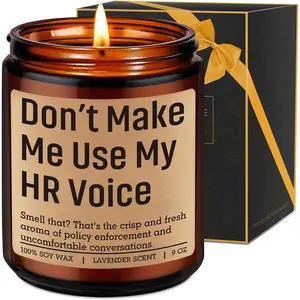 Candle, HR s, Human Resources s for Women Coworker Boss - Funny Office, Appreciation, HR Professional Day, Christmas, Birthday Presents for Human Resources Professionals, Manager