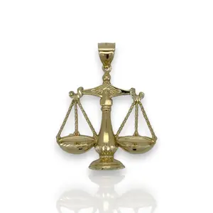 Scales Of Justice Pendant - 10K Yellow Gold