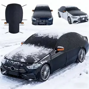 Upgraded Anti-Snow Windshield Sunshade Universal Fit for Car SUV Truck Heavy Duty Oxford Fabric Frost Protector Waterproof Four-Season Car Window Snow Cover Auto Accessories Ideal for Winter Driving winter car accessory summer sunshade