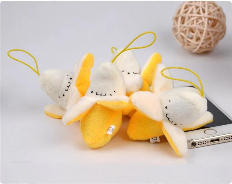 Super cute Banana Plush Stuffed Toys Dolls Little Yellow Banana Plush Cellphone Pendant Christmas Wedding Birthday Gift