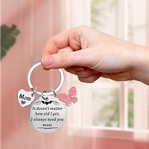 [Unique Mom Gift] Christmas Small Gifts for Mom from Daughter Son,Funny Birthday Mom Gifts for Wife from Husband, Stocking Stuffers Secret Santa Gift Ideas Keychain for Cool Mother Mama Grandma Women Her
