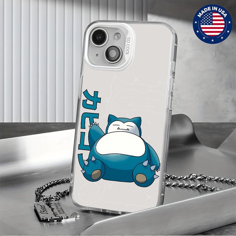 Snorlax  Casing For iphone 17 16 15 14 13 12 11 7 8 Plus ProMax AIR Samsung S22 S23 S24 S25 PLUS ULTRA Flaunt Mobile Phone CaseHard TPU PET PC Black ShockproofSmartphone Cover