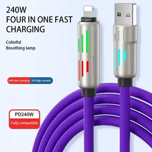 Aluminum Alloy USB Type C & USB 3.1 Multi-Interface Charging Cable for Samsung, Xiaomi, OnePlus - 1PC, 240W, No Battery, ≤ 36V Charger