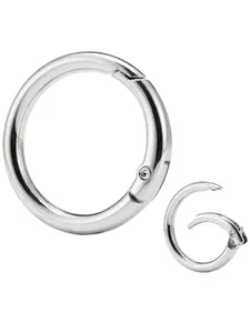 moschettone，10pcs Spring O Ring Clips, Metal Round Spring Snap Keychain Rings for Keys, Crafts, Handbags Outdoor Keychains, Keychain Accessories