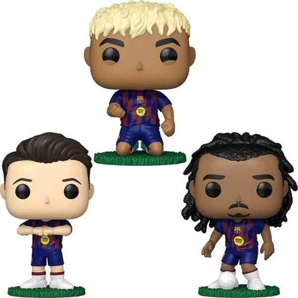 Funko Pop! Barcelona FC (Jules Kounde, Robert Lewandowski, Lamine Yamal) Vinyl Figures