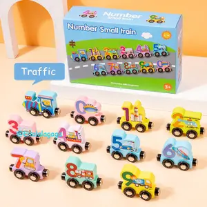Toys for Toddlers, 11 Magnetic Wooden Animals Train Set, Montessori Toys for Toddlers, Learning Activities, Sensory Activities for Kids, Birthday Gifts for Boys, Girls