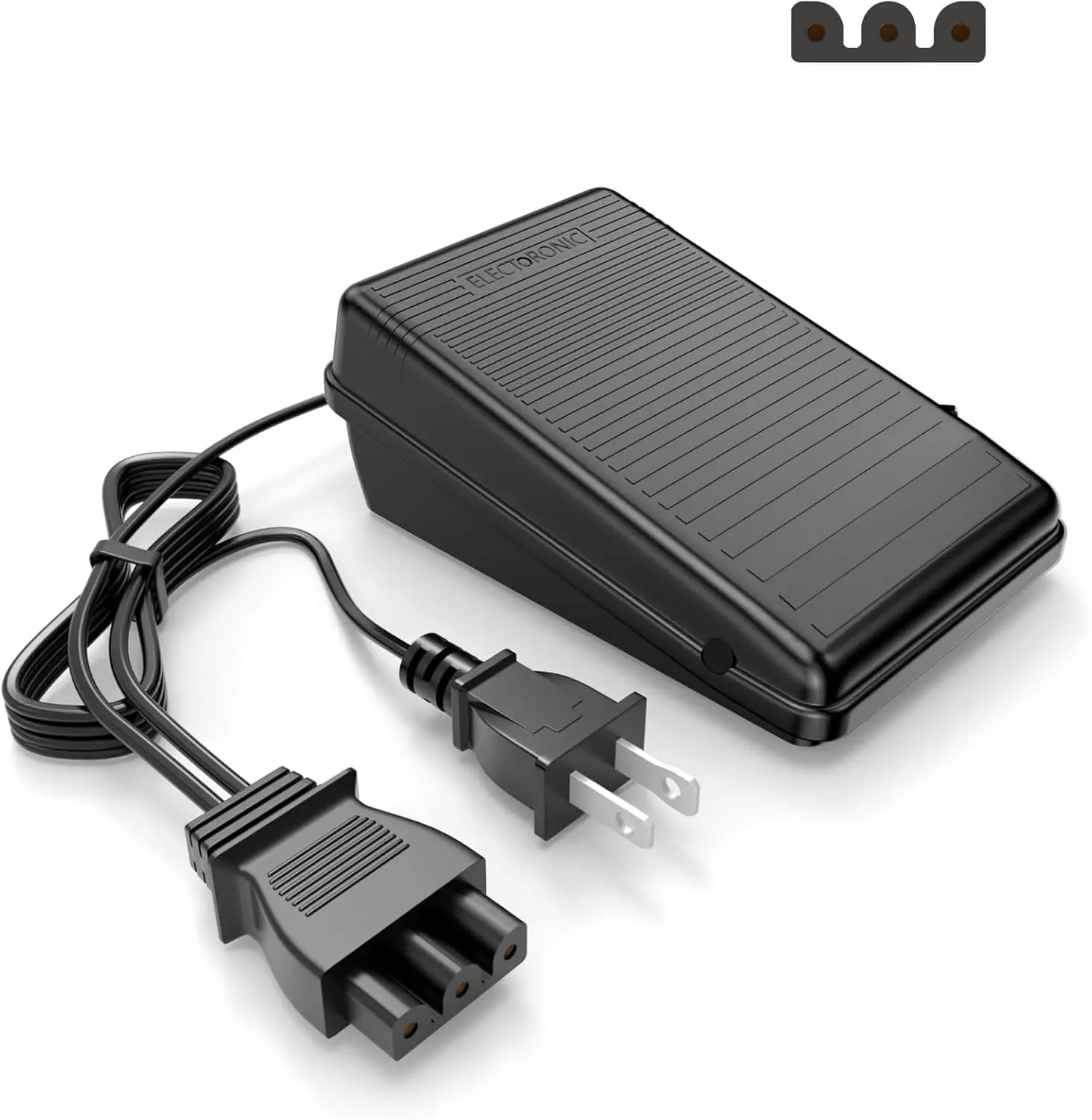 Foot Pedal Power Cord Replacement for Singer Sewing Machine, D Shape Plug Compatible with Singer 4452 4443 4432 4423 4411 44S 5554 5532 5523 5511 160s 150s 140s 130s(359102-001)