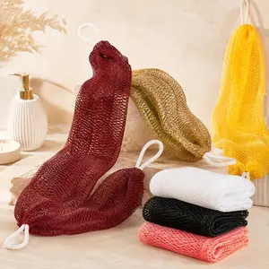 African-Style Exfoliating Bath Net Sponge, Quick-Drying Mesh Body Scrubber for Shower and Body Care