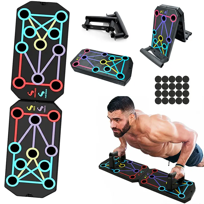 Upgraded Push-Up Board Training Set - 20-Hole Home Strength Training Equipment, Portable Design for Men & Women Upper Body, Chest & Abdominal Workouts