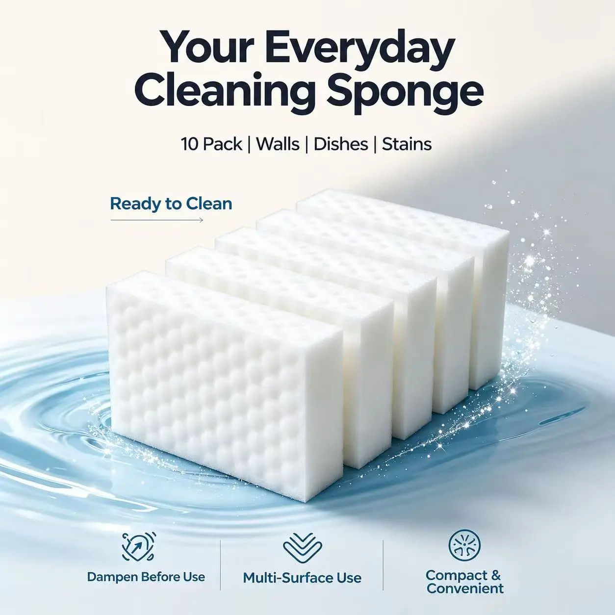 Magic Sponge Eraser - 10-Pack Nano Cleaning Foam for Multi-Surface Home Care Cleaning