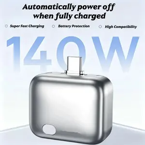New Universal Auto Disconnect 140W Smart Full Charge Self-Cut Type-C Adapter for Night Charging Overcharge Prevention Separator