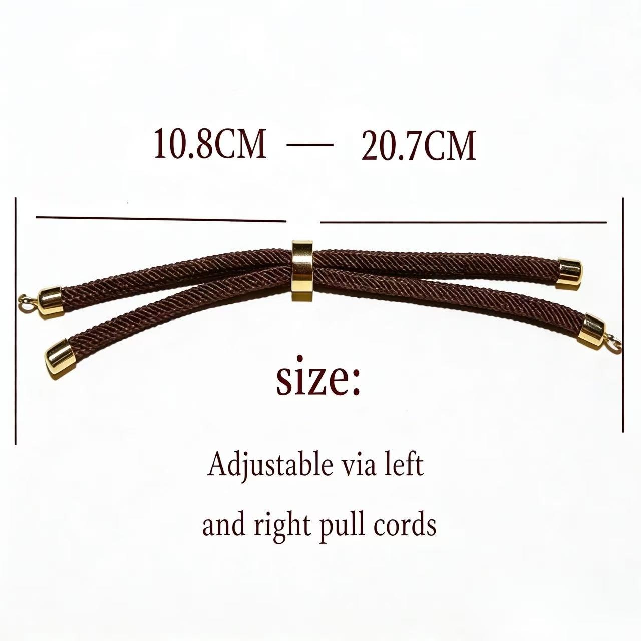 Handmade Square Tiger Eye Pendant Bracelet – Confidence & Protection Natural Gemstone Bracelet, Grounding Energy, Focus & Success Jewelry, Adjustable Cord Manifestation Bracelet for Women & Men