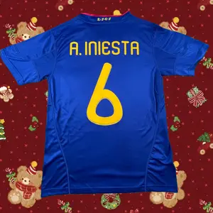 2010 World Cup Spain Away 6 Iniesta Classic Vintage Short Sleeve Jersey