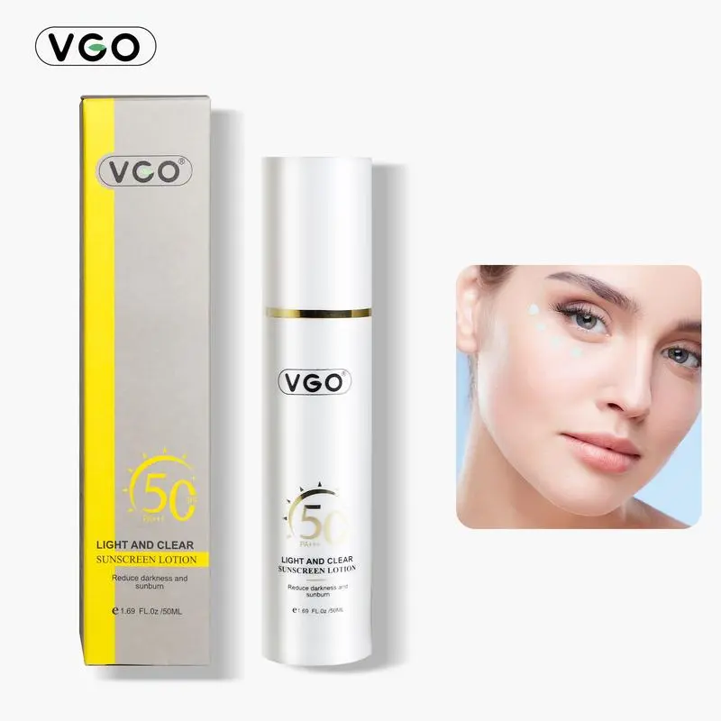 VGO-Light and Clear Sunscreen Lotion Prevents Sunburn, Waterproof & Sweatproof Body Oil Skincare Comfort