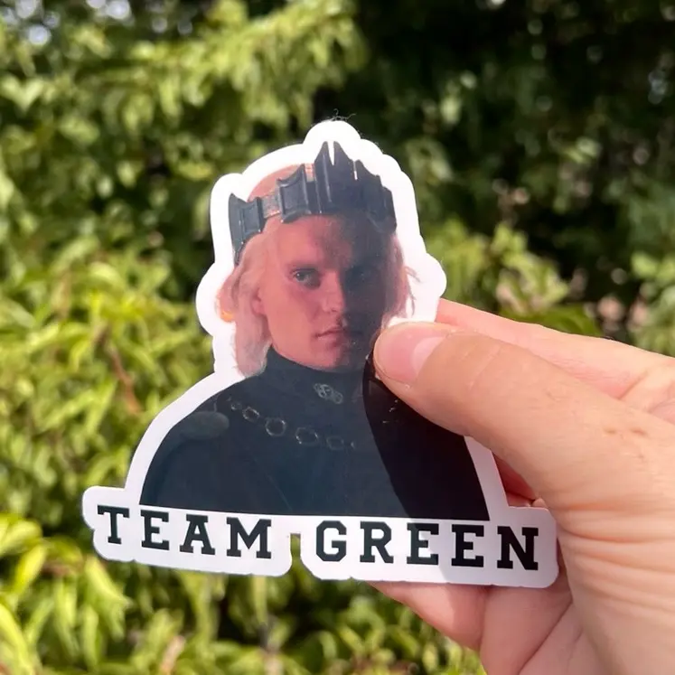 House of the Dragon Team Green King Aegon II Targaryen Waterproof UV-resistant Sticker