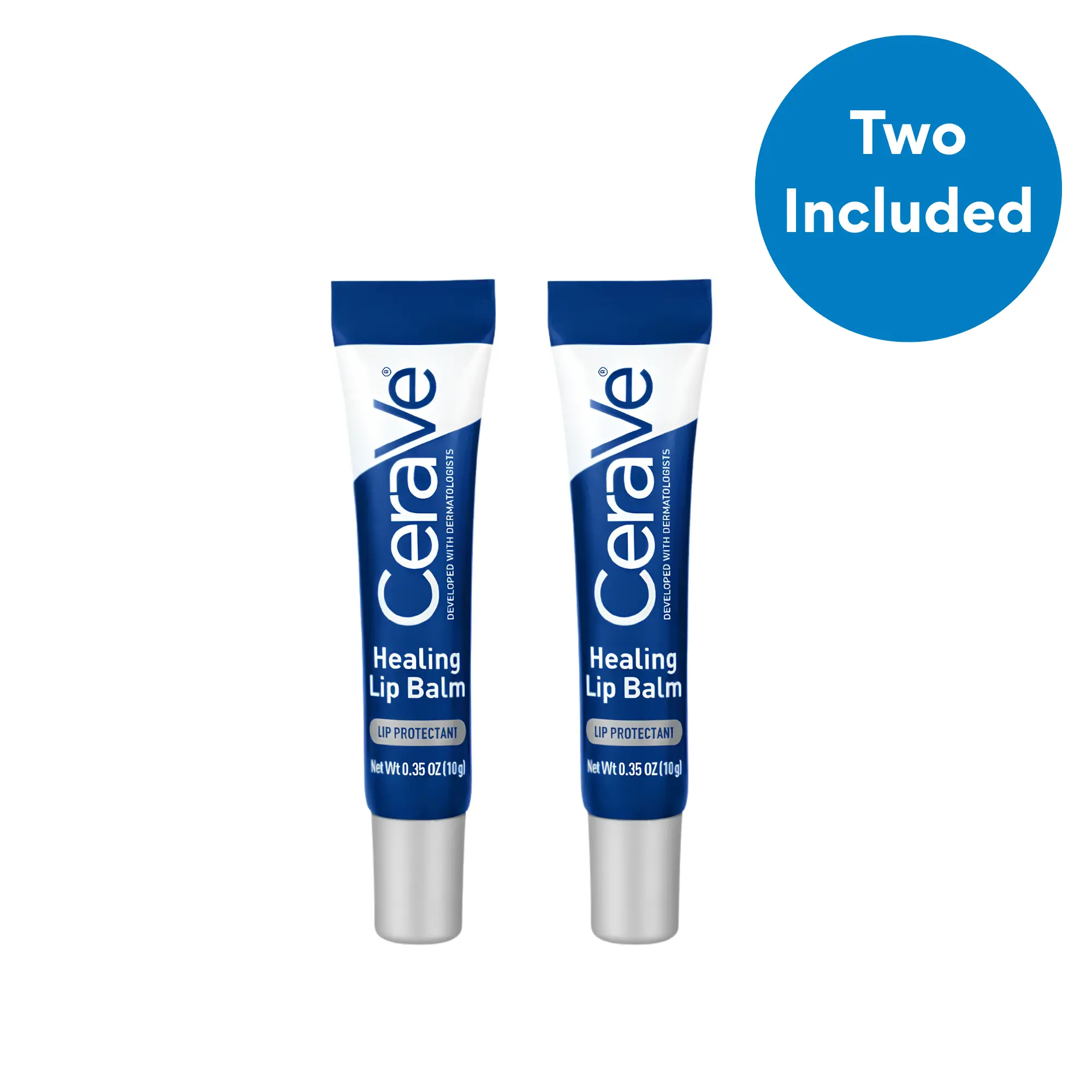 CeraVe Healing Lip Ointment 2 Pack, Lip Balm for Dry Chapped Lips