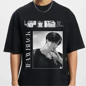 Joo Jaekyung Black T-Shirt – Dark Intensity Manhwa Inspired Graphic Tee, Unisex Casual Wear, Collectible Fan Gift