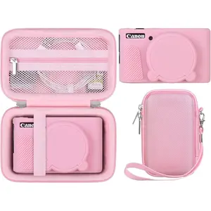 Hard Case +  Cover for  PowerShot SX740 SX730 Digital Camera, Shockproof EVA Storage Bag with Soft  Protective Case, Removable Lens Cover, Wrist Strap,