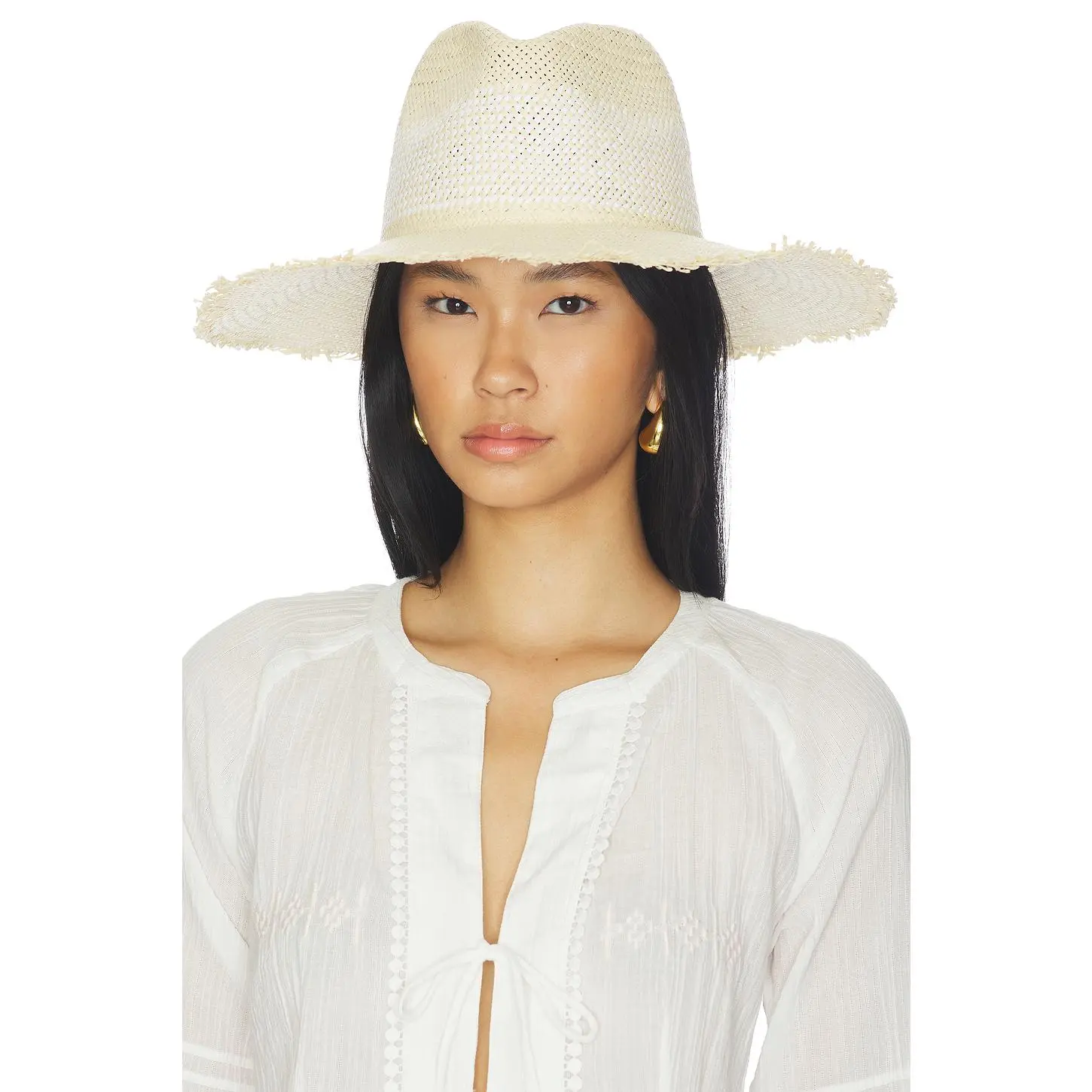 Nikki Beach St. Tropez Fedora Hat in Ivory